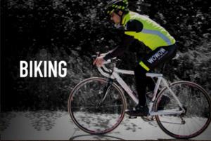 fietser met reflecterende kledij wvl