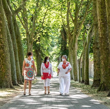 Sandra, Alexandra en Kristina van de Dienst Maatschappelijk Werk 
