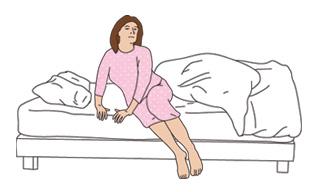 voeten naast bed