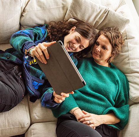 Marie en mama Mieke 