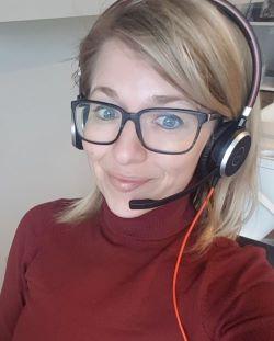 vrouw headset