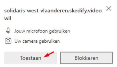 Screenshot Toestaan microfoon & camera
