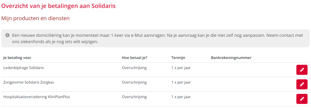 e-Mut overzicht betalingen