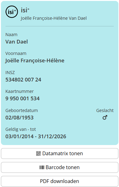 isi+-kaart in e-Mut